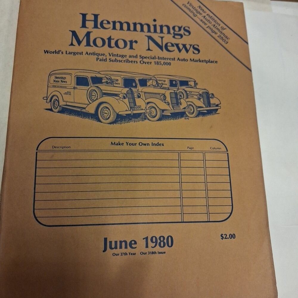 Vintage Hemmings Motor News Cars Trucks Sales Ads February 1982